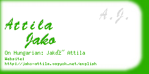 attila jako business card
